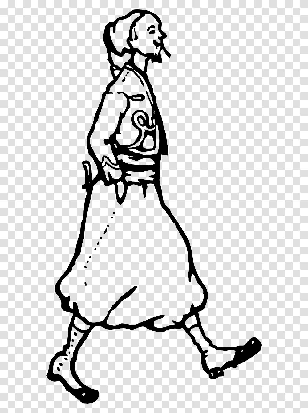 Outline Of A Woman Walking, Mammal, Animal, Pet, Cat Transparent Png