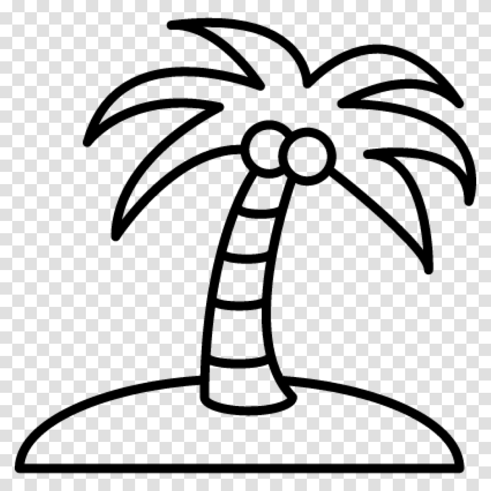 Outline Of Coconut Tree Free Clipart Download, Gray, World Of Warcraft Transparent Png
