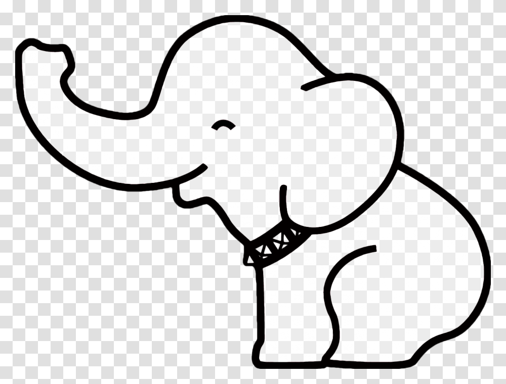 Outline Of Elephant Free Download Clip Art, Stencil, Silhouette, Mammal, Animal Transparent Png