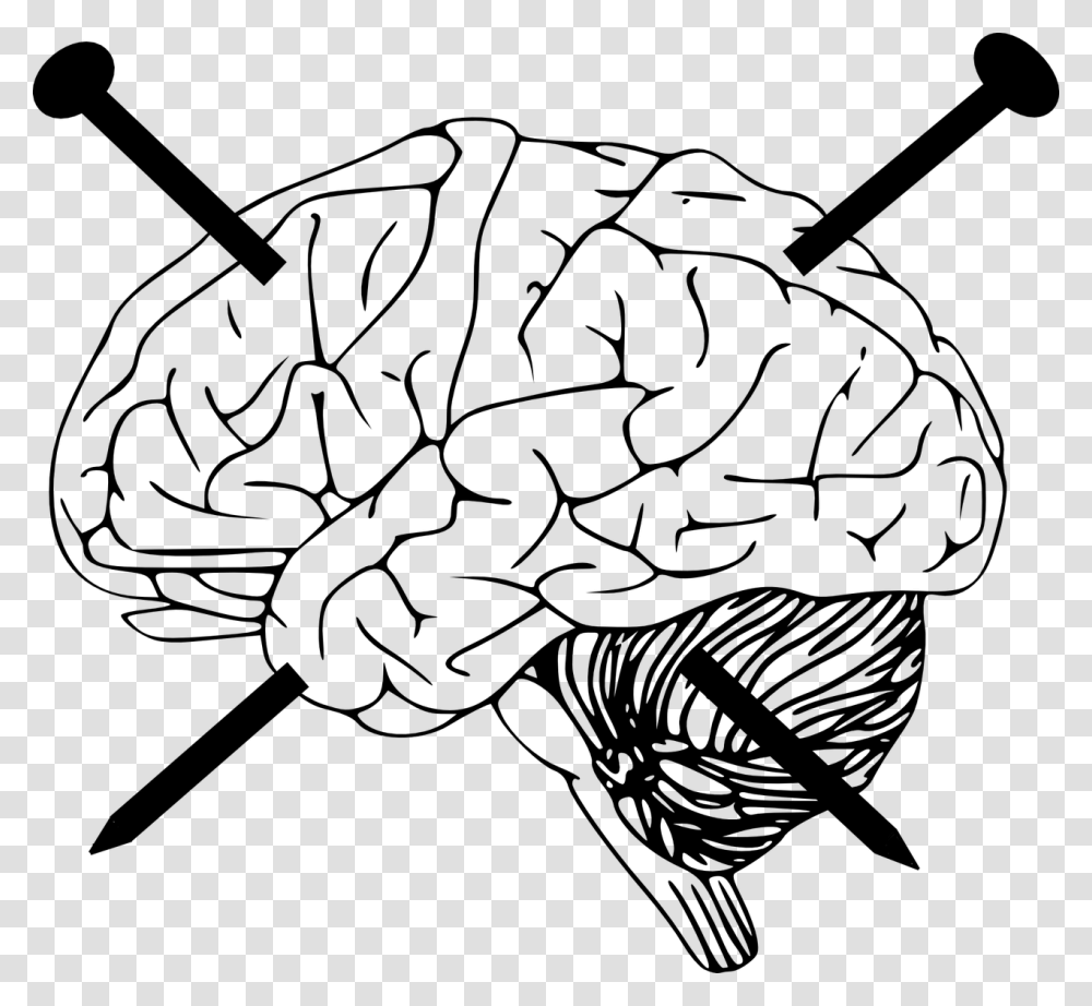 Outline Of Human Brain, Gray, World Of Warcraft Transparent Png