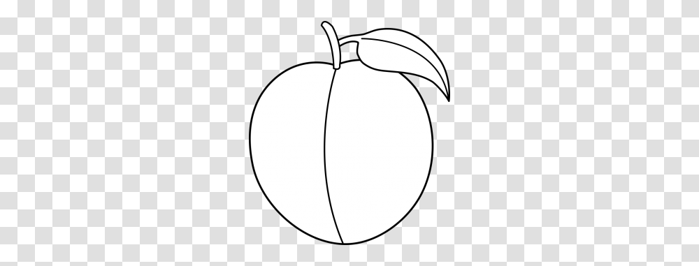 Outline Of Peaches Clipart, Plant, Fruit, Food, Apple Transparent Png