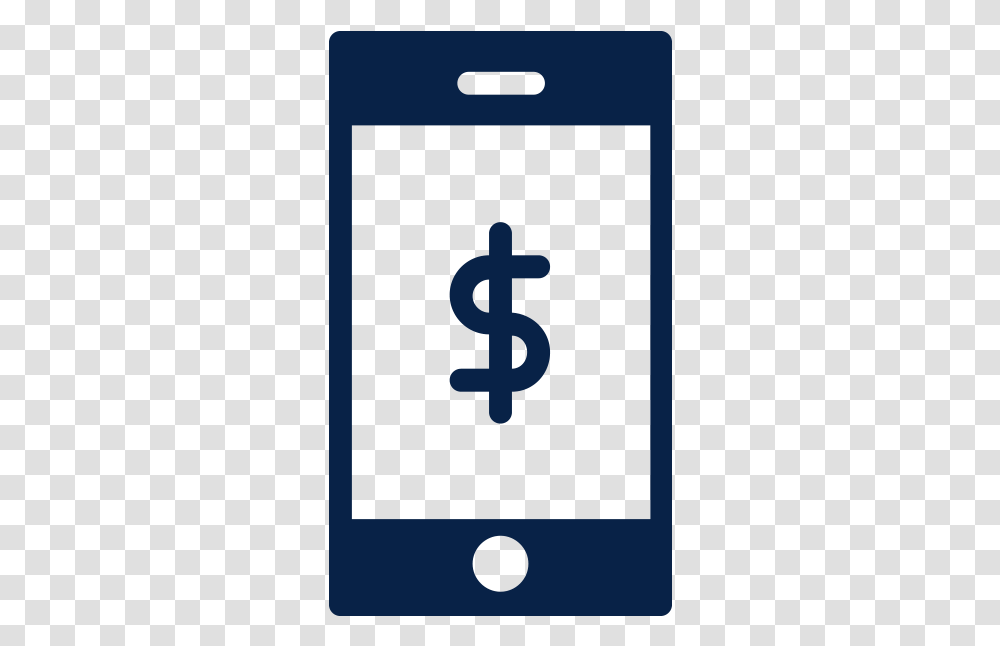 Outline Of Phone For Mobile Banking Gadget, Cross, Alphabet Transparent Png