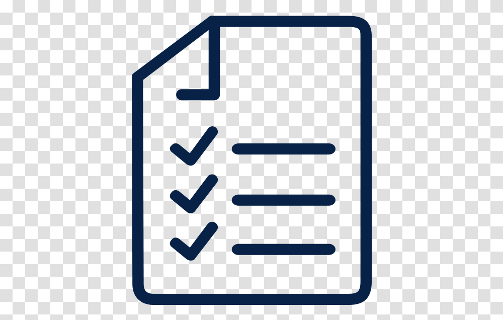 Outline Of Piece Of Paper With Checklist On It, Word, Number Transparent Png