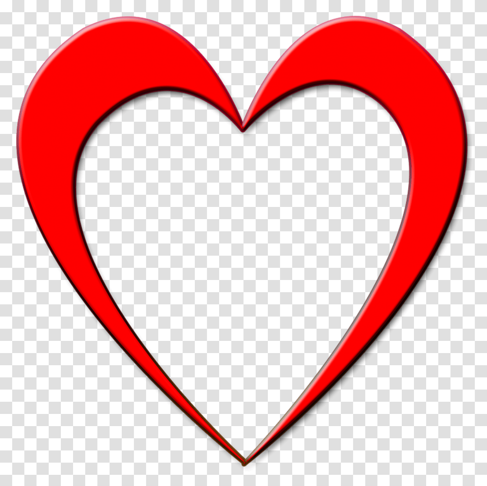 Outline Of Red Heart Transparent Png