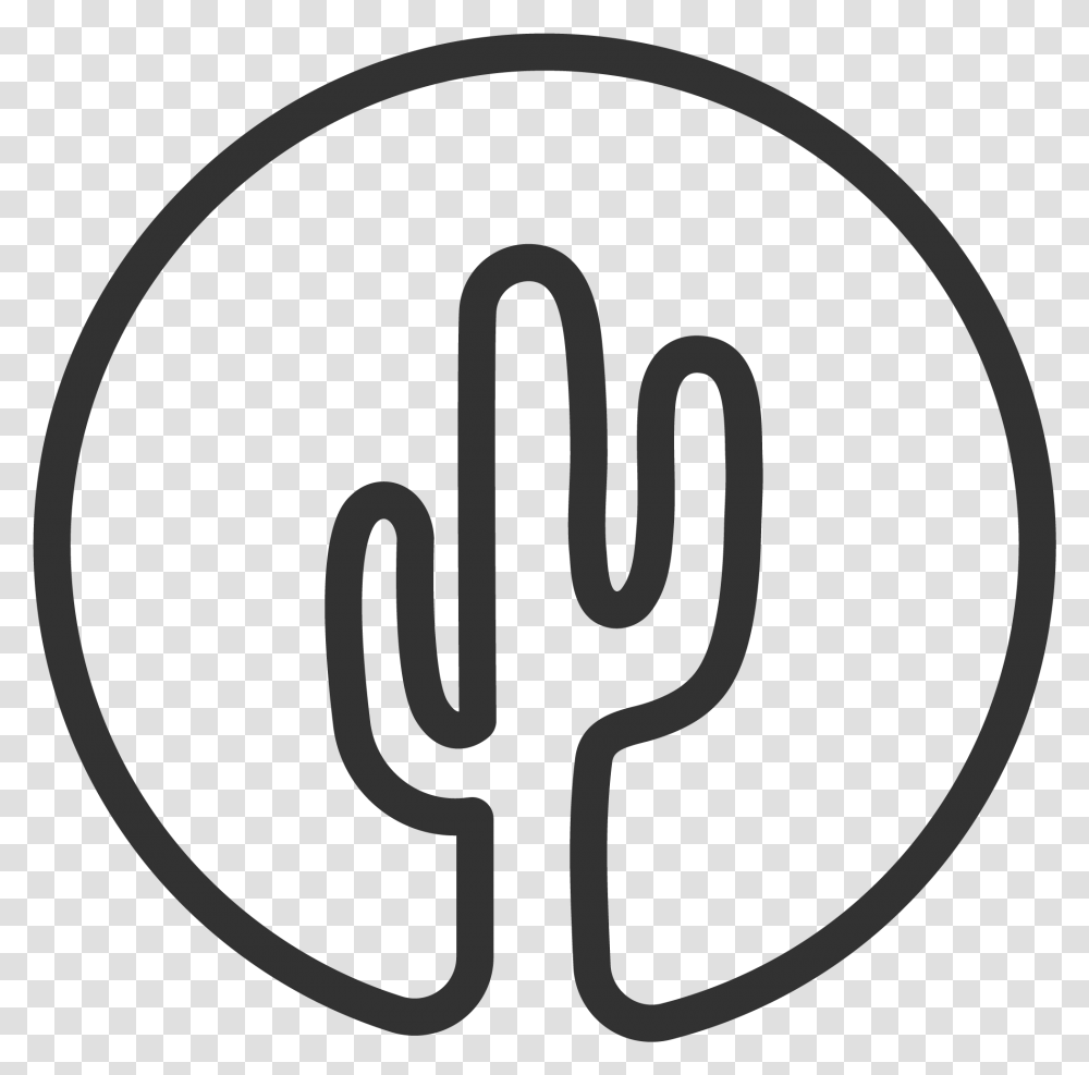 Outline Of Saguaro Cactus, Hand, Weapon, Weaponry Transparent Png