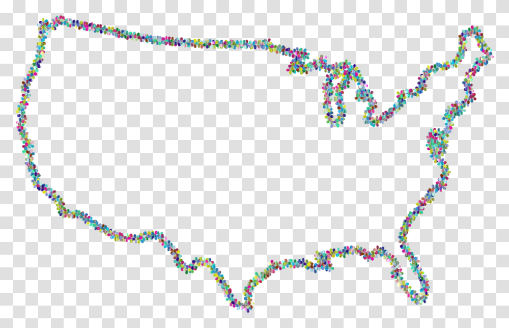 Outline Of The United States U United States Outline, Accessories, Necklace, Jewelry, Bead Transparent Png