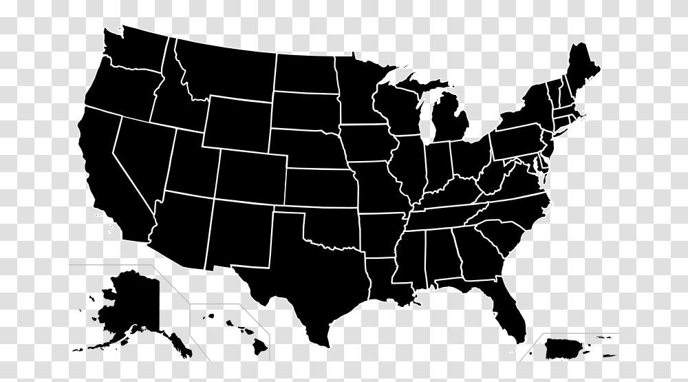 Outline Of United States, Map, Diagram, Plot, Atlas Transparent Png