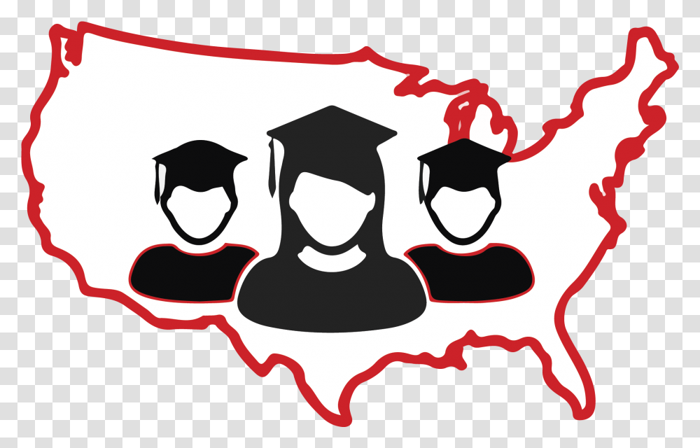 Outline Of Usa, Graduation, Label, Stencil Transparent Png
