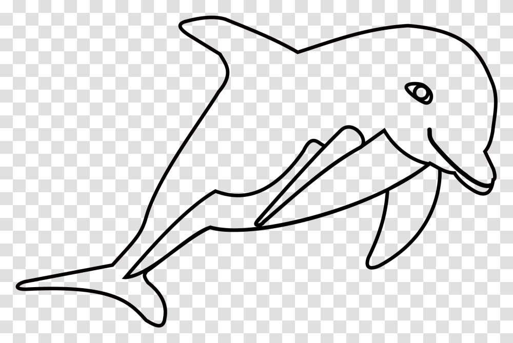Outline Picture Of Dolphin, Outdoors, Nature, Face, Leisure Activities Transparent Png