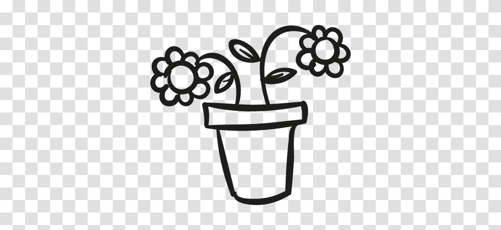 Outline Picture Of Flower Pot, Stencil, Cup, Bucket Transparent Png