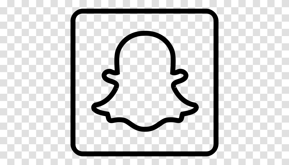 Outline Snapchat Social Icon, Gray, World Of Warcraft Transparent Png