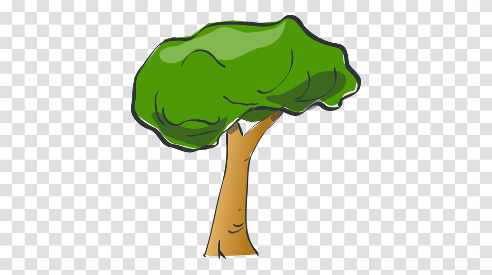 Outlined Cartoon Tree, Plant, Axe, Vegetable, Food Transparent Png