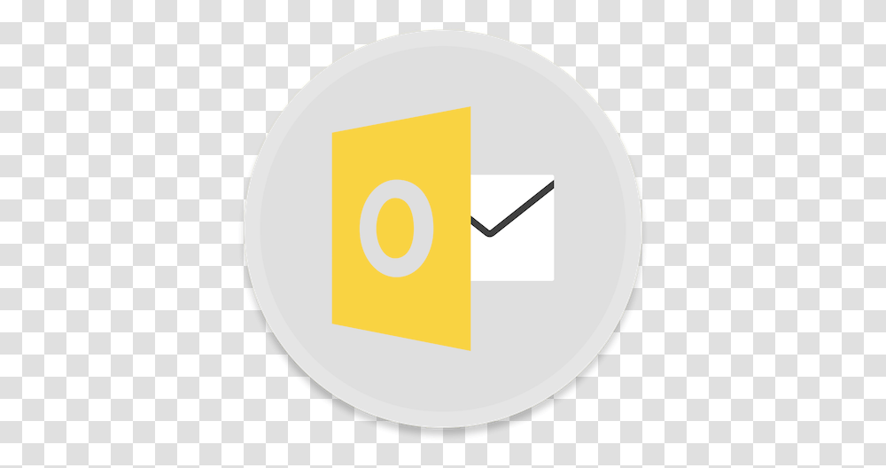 Outlook Icon Download Circle, Text, Analog Clock, Symbol, Number Transparent Png