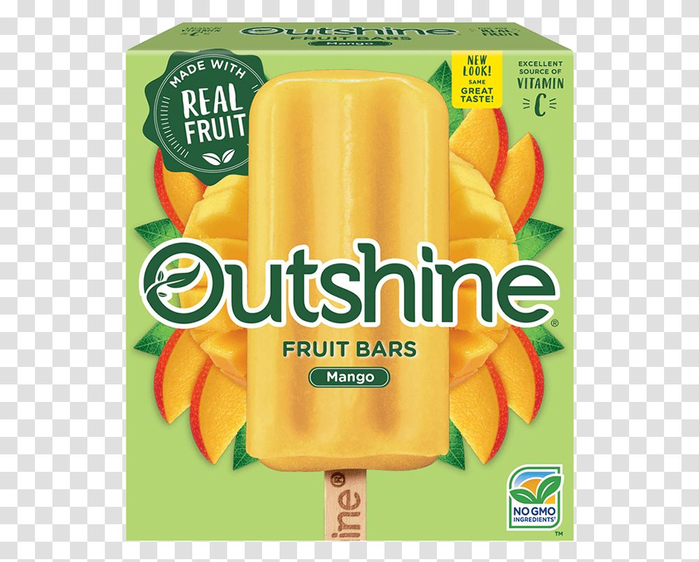 Outshine Mango Fruit Bars Ice Pop Transparent Png