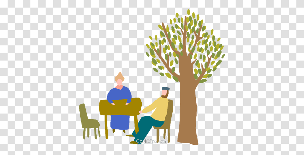 Outside In Autumn Royalty Free Vector Clip Art Illustration, Person, Sitting, People Transparent Png