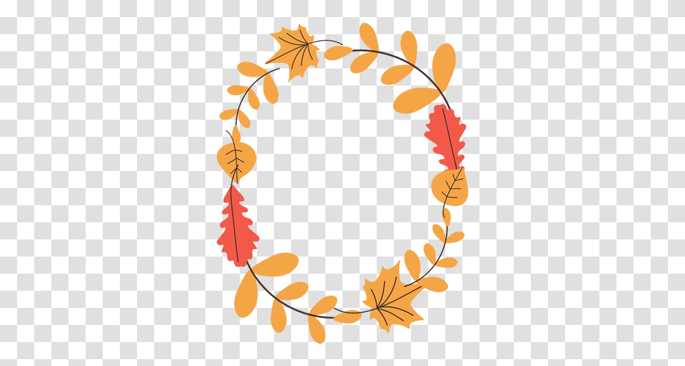 Oval Autumn Leaves Frame & Svg Vector File Marco De, Pattern, Leaf, Plant, Wreath Transparent Png