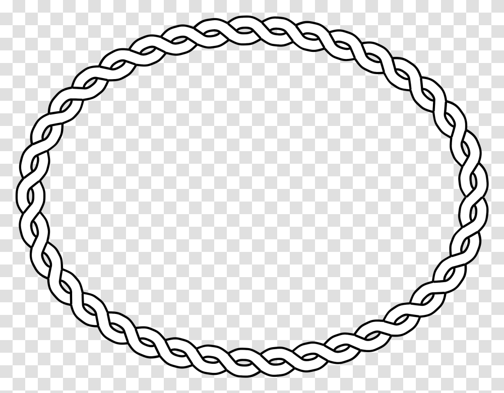 Oval Clipart Black And White Oval Vector Rope Border, Chain Transparent Png