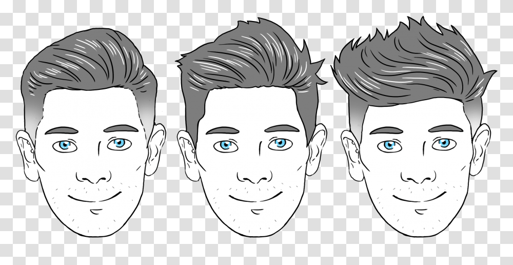 Oval Face Shape Men Download Hairstyle For Men Oval Face, Person, Head, Drawing Transparent Png