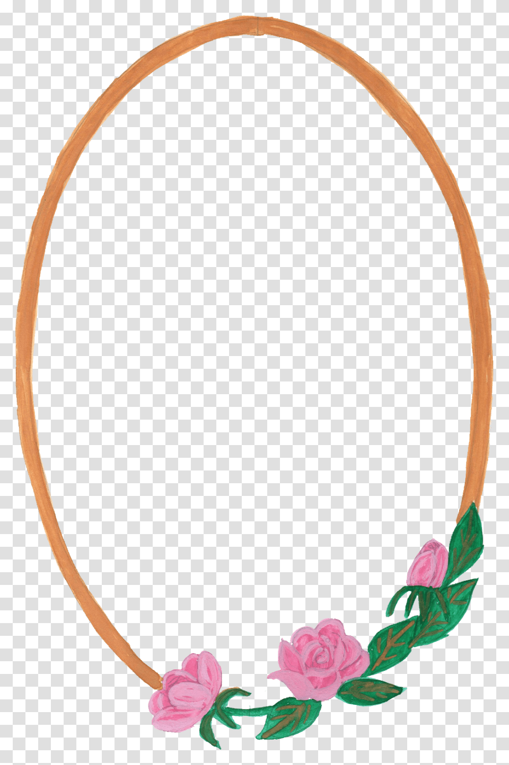 Oval Floral Wreath Clipart Transparent Png