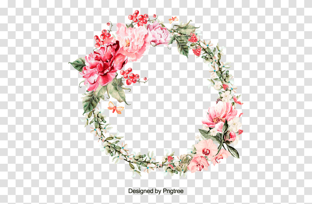Oval Floral Wreath Red, Plant, Flower, Blossom, Petal Transparent Png