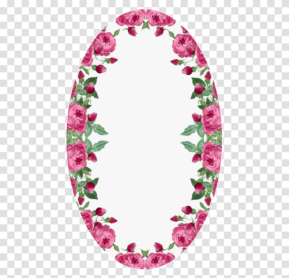 Oval Flower Border, Plant, Pattern, Blossom, Floral Design Transparent Png