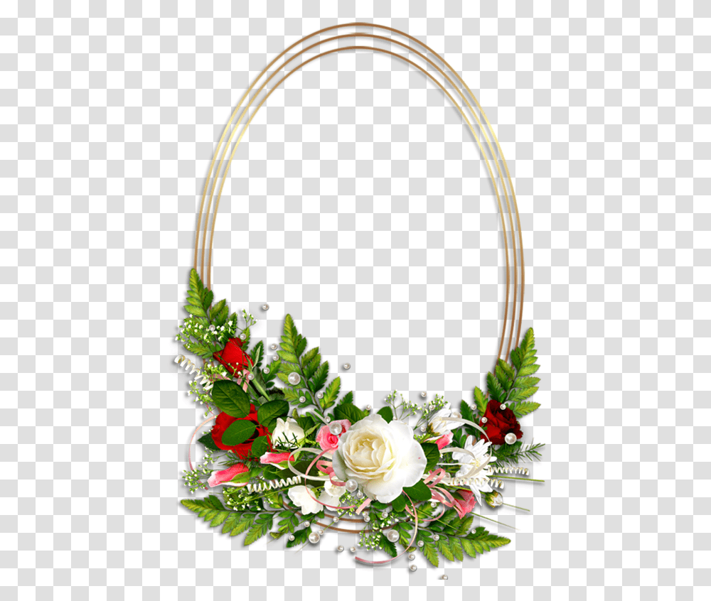 Oval Frame With Flower, Plant, Blossom Transparent Png