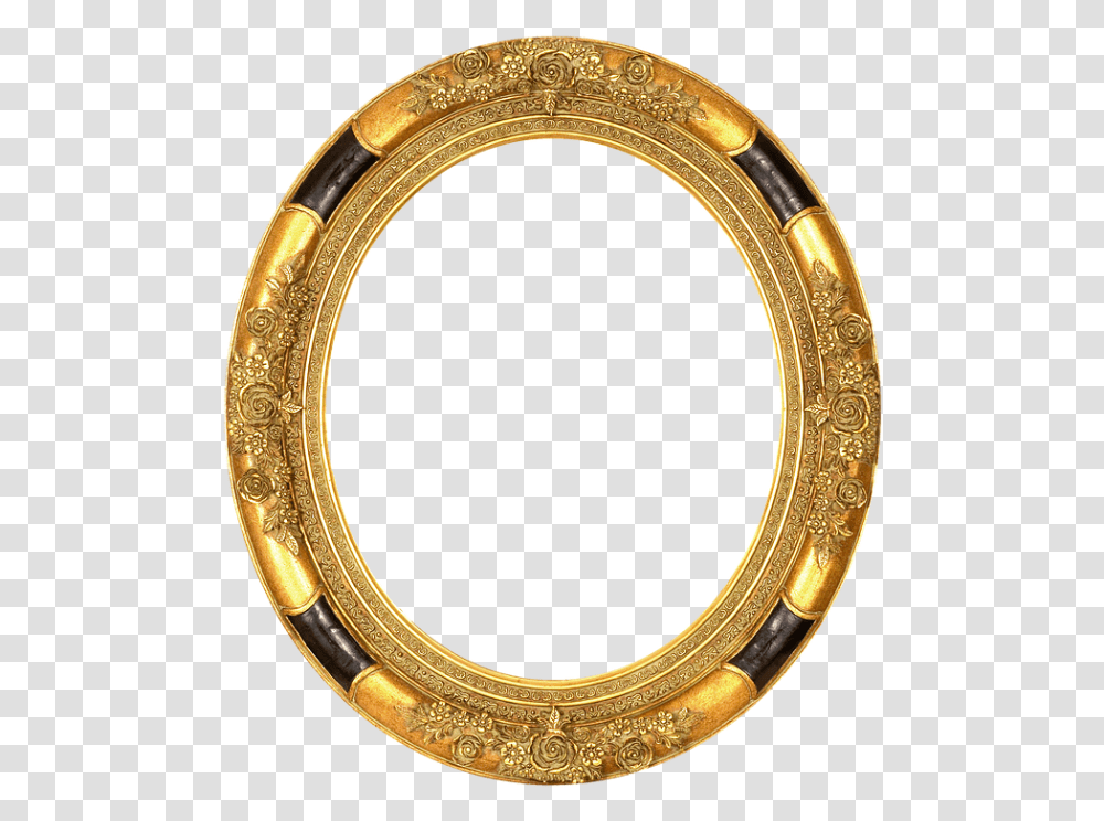 Oval Gold Frame Images Free Clipart Vectors Round Gold Photo Frame, Ring, Jewelry, Accessories, Accessory Transparent Png