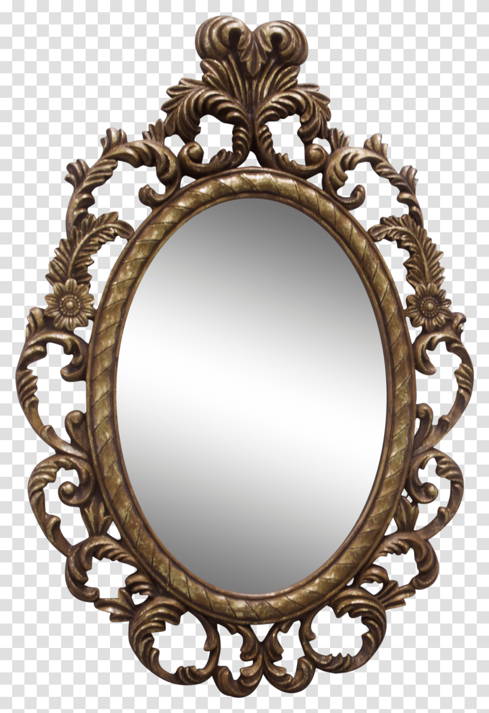 Oval Scroll Frame Mirror For Sale Mirror, Bracelet, Jewelry, Accessories, Accessory Transparent Png