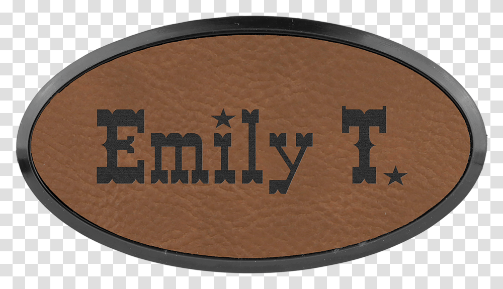 Oval With Border Name Badge With Magnet Western, Sport, Sports, Rug Transparent Png