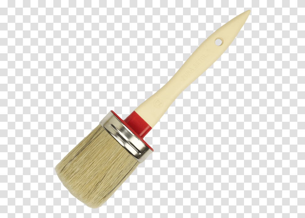 Ovalino Oval Paint Brush White Bristles Paint Brush, Tool, Toothbrush Transparent Png