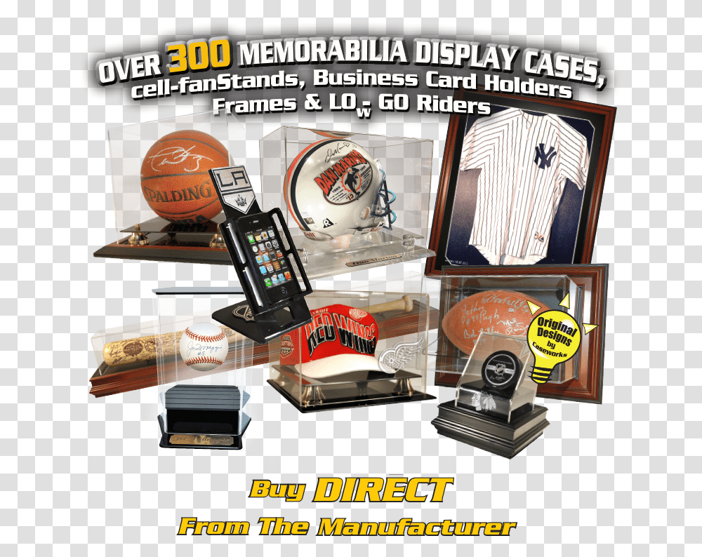 Over 300 Memorabilia Display Cases Basketball, Helmet, Mobile Phone, Advertisement Transparent Png