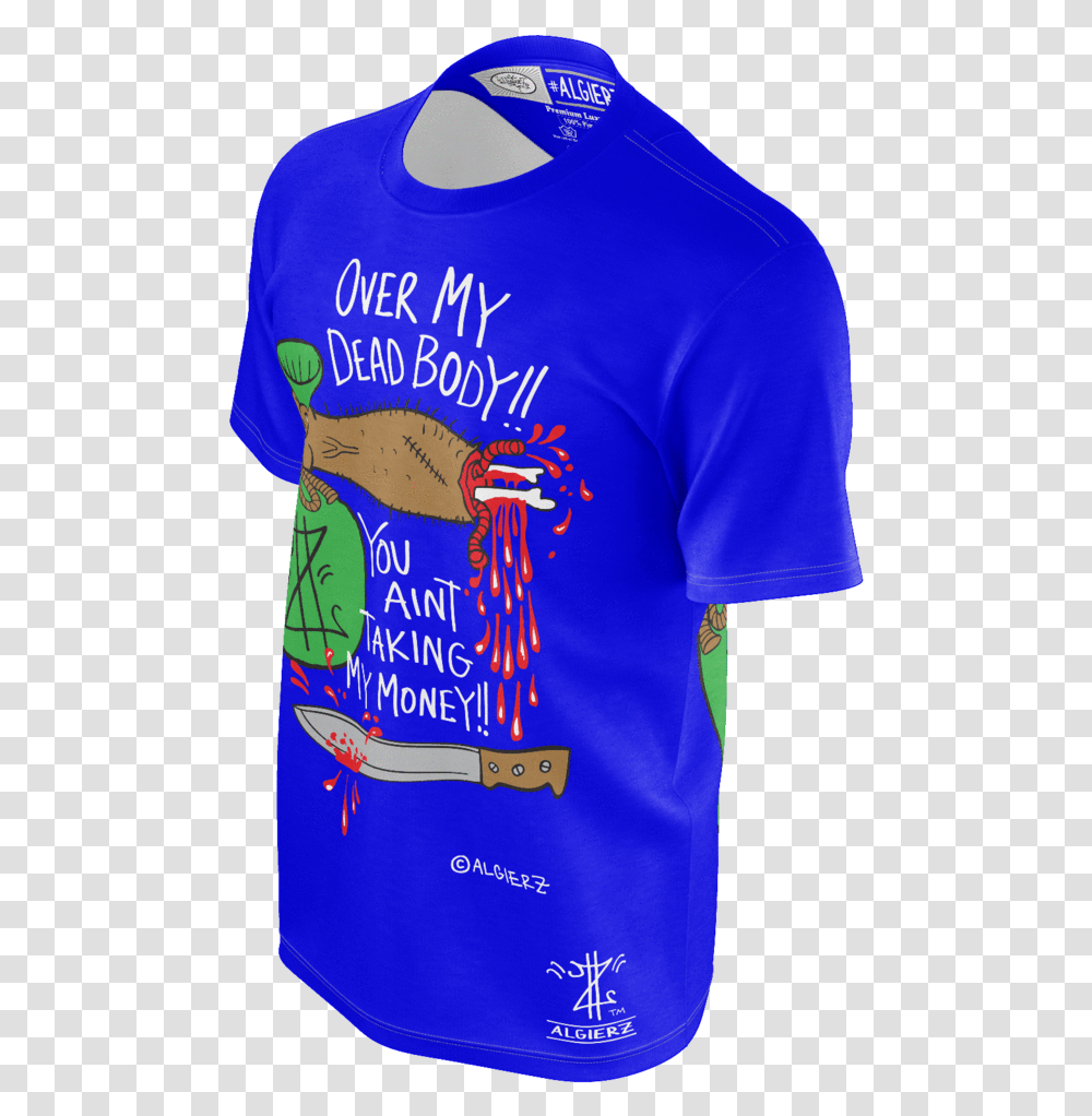 Over My Dead Body T Shirt Royal Blue Active Shirt, Apparel, T-Shirt, Person Transparent Png