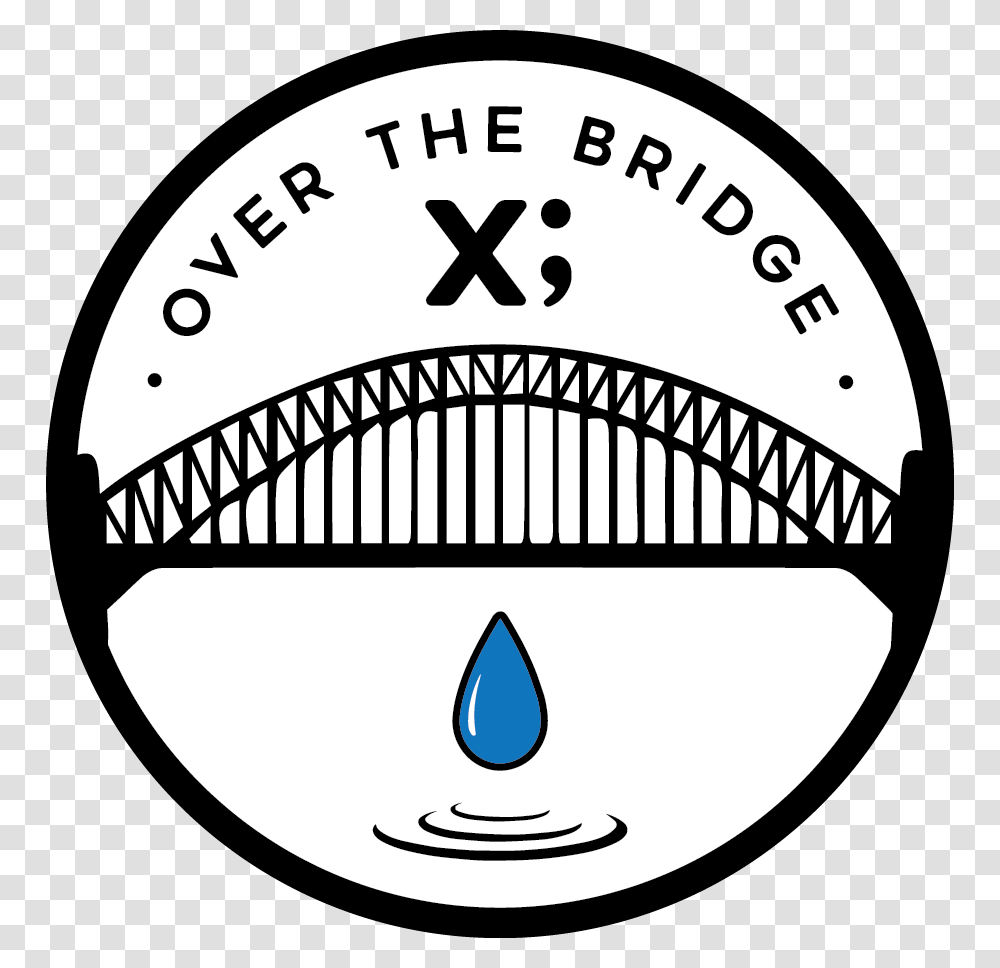 Over The Bridge Logo Black Outline, Label, Sticker Transparent Png