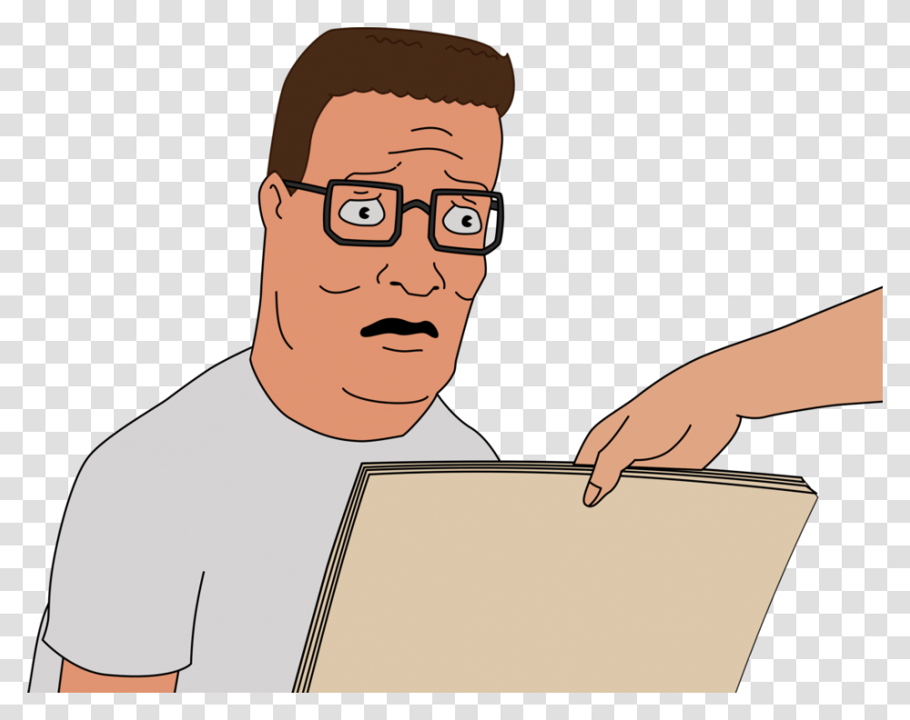 Over The Hill Clipart Hank Hill, Person, Human, Cardboard, Package Delivery Transparent Png
