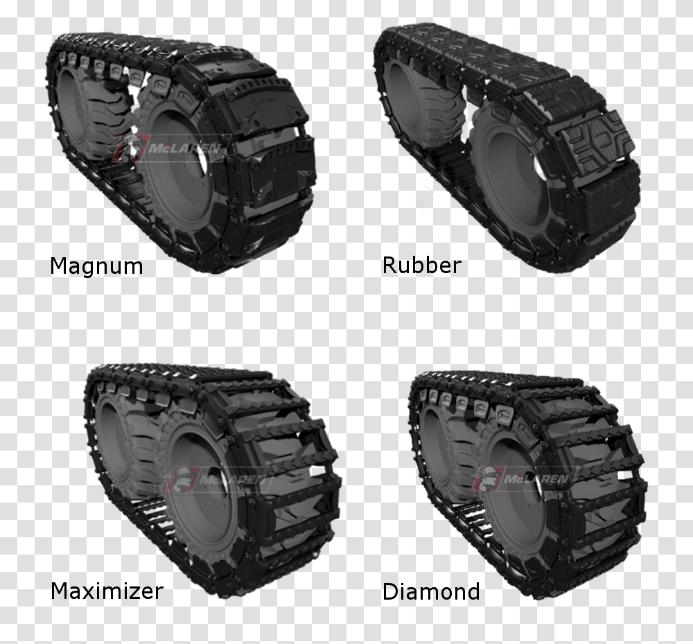 Over The Tire Tracks For Skid Steers Tire Caterpillar, Wristwatch, Car Wheel, Machine Transparent Png