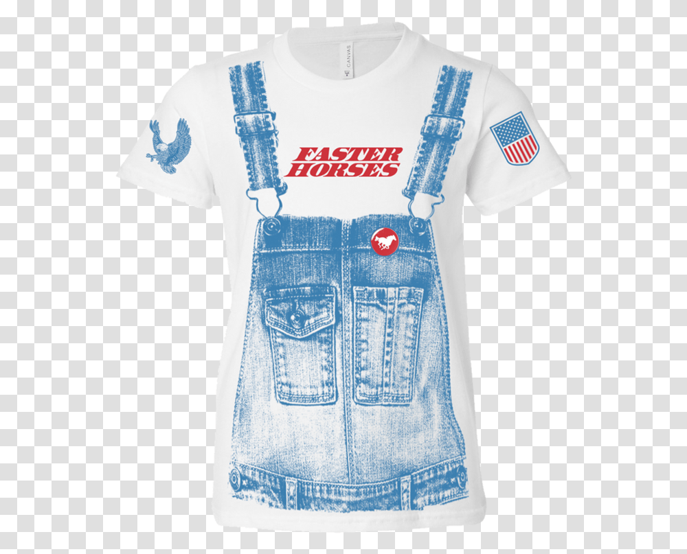 Overalls Tee Patchwork, Clothing, Apparel, Pants, T-Shirt Transparent Png