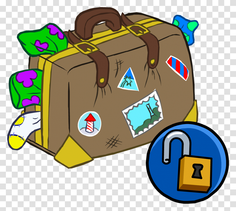 Overflowing Suitcase Club Penguin Wiki Fandom Powered, Luggage Transparent Png