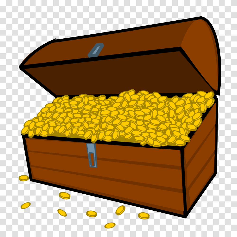 Overflowing Treasure Chest Pirate Gold Clipart, Crib, Furniture,  Transparent Png