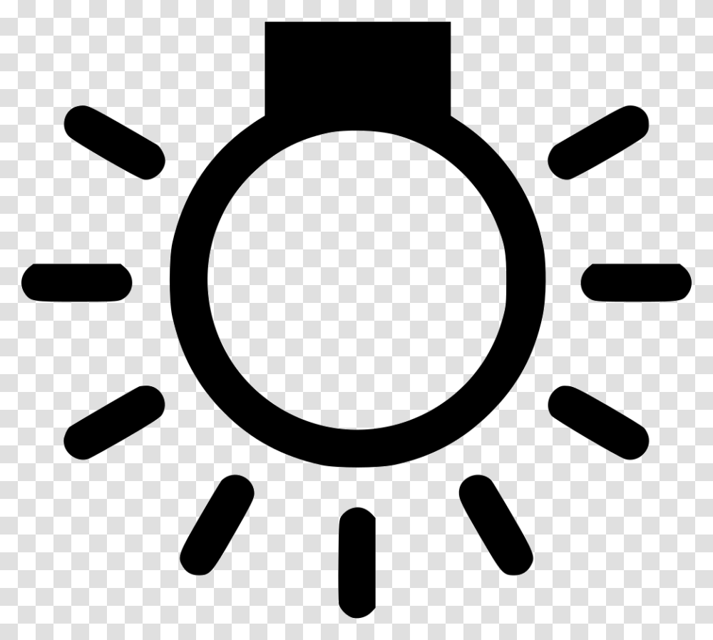 Overhead Light Bulb Sun Icon, Machine, Stencil, Gear Transparent Png