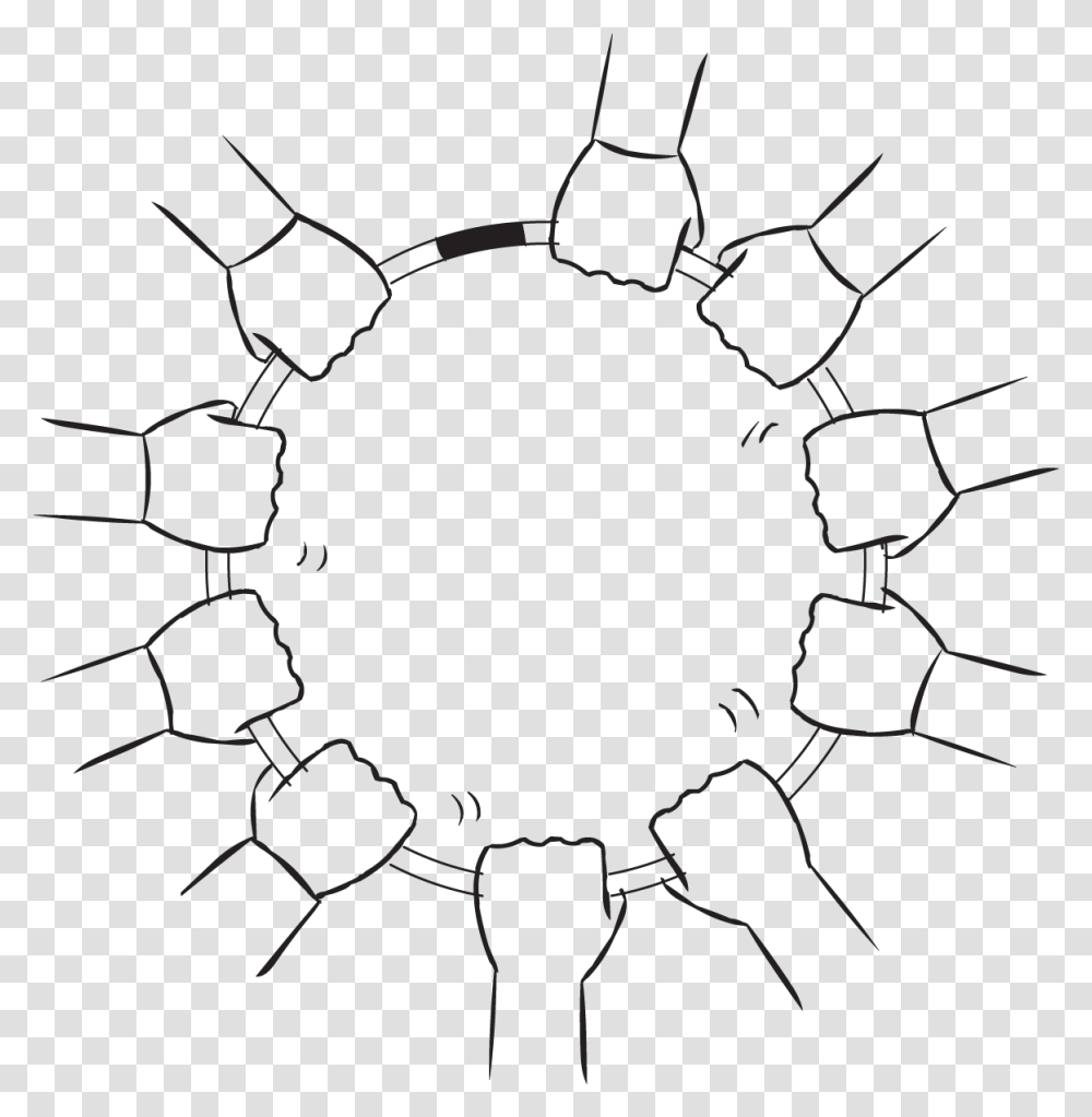 Overhead View Of Group Of Hands Holding Onto A Hula, Pattern, Painting, Spider Web Transparent Png