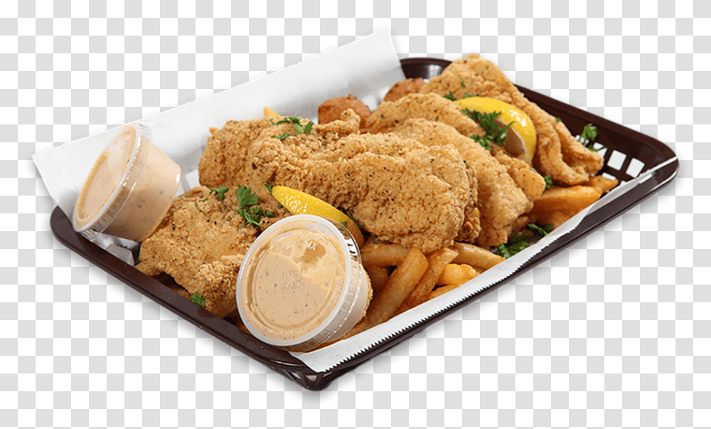 Overlapping Image Fried Catfish, Fried Chicken, Food, Nuggets, Fries Transparent Png