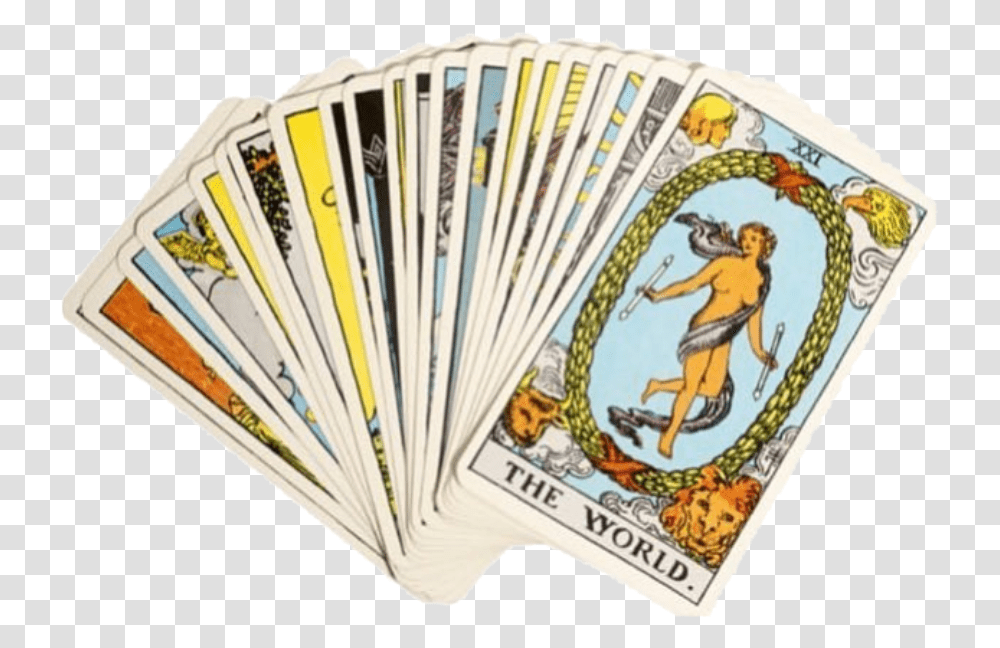 Overlay And Image Tarot Cards, Person, Human, Magazine, Money Transparent Png