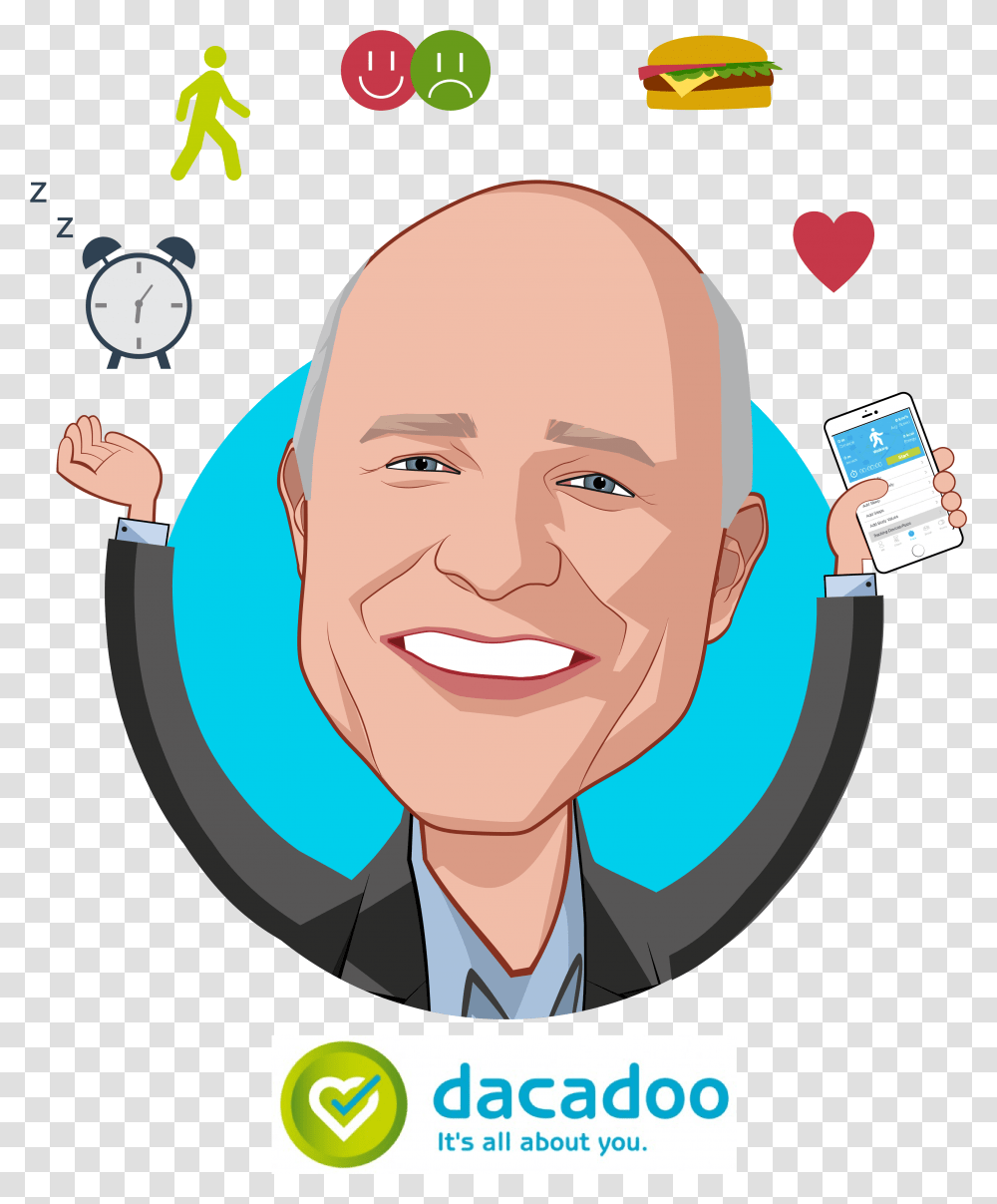 Overlay Caricature Of Peter Ohnemus Who Is Speaking Dacadoo, Person, Human, Poster, Advertisement Transparent Png