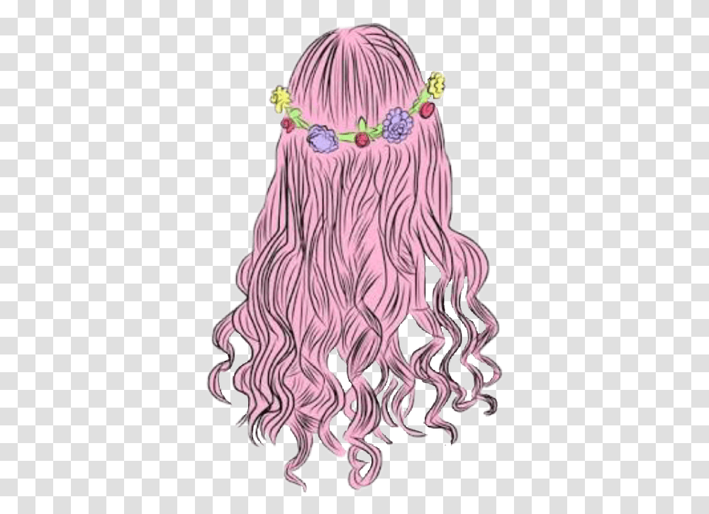 Overlay Hair Cute Wallpapers For Iphone, Person, Drawing Transparent Png