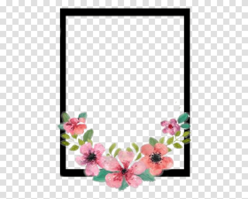 Overlay Stickers Sticker Flower Flowers Watercolour Watercolor Floral Wreath Background, Plant, Blossom Transparent Png