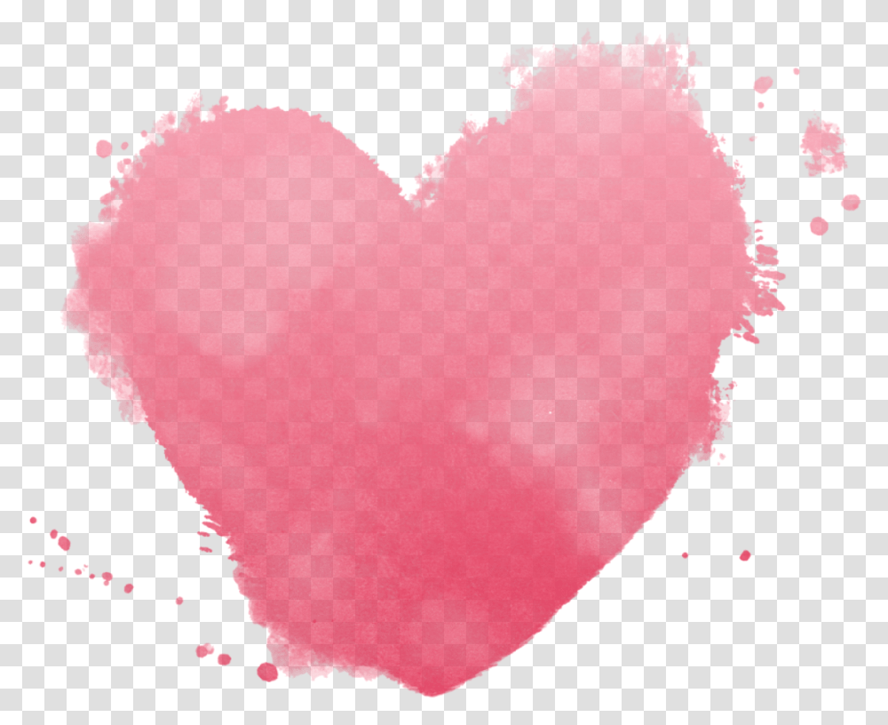 Overlay Watercolor Heart Sticker By Karen Heart, Cushion, Pillow Transparent Png