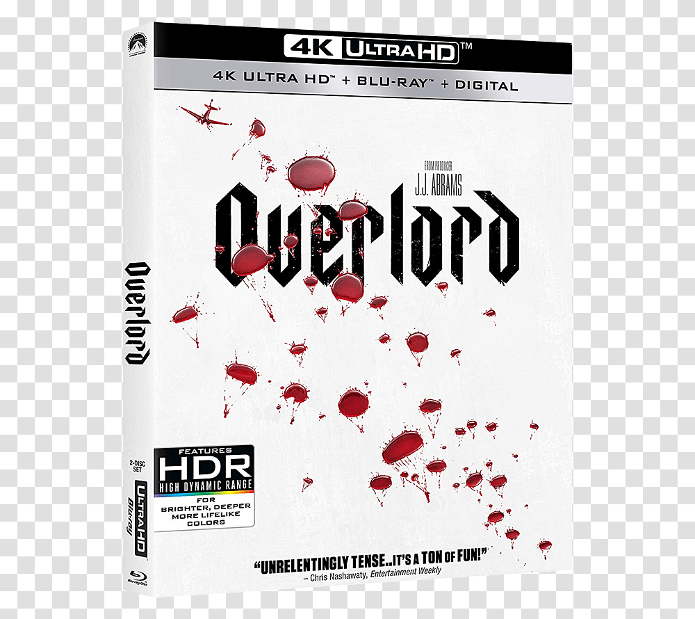 Overlord 2018 Blu Ray, Advertisement, Poster, Flyer, Paper Transparent Png