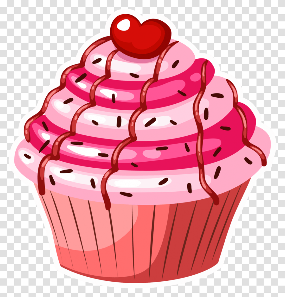 Oversized Cupcake Birthday Small Cake Cartoon, Cream, Dessert, Food, Creme Transparent Png