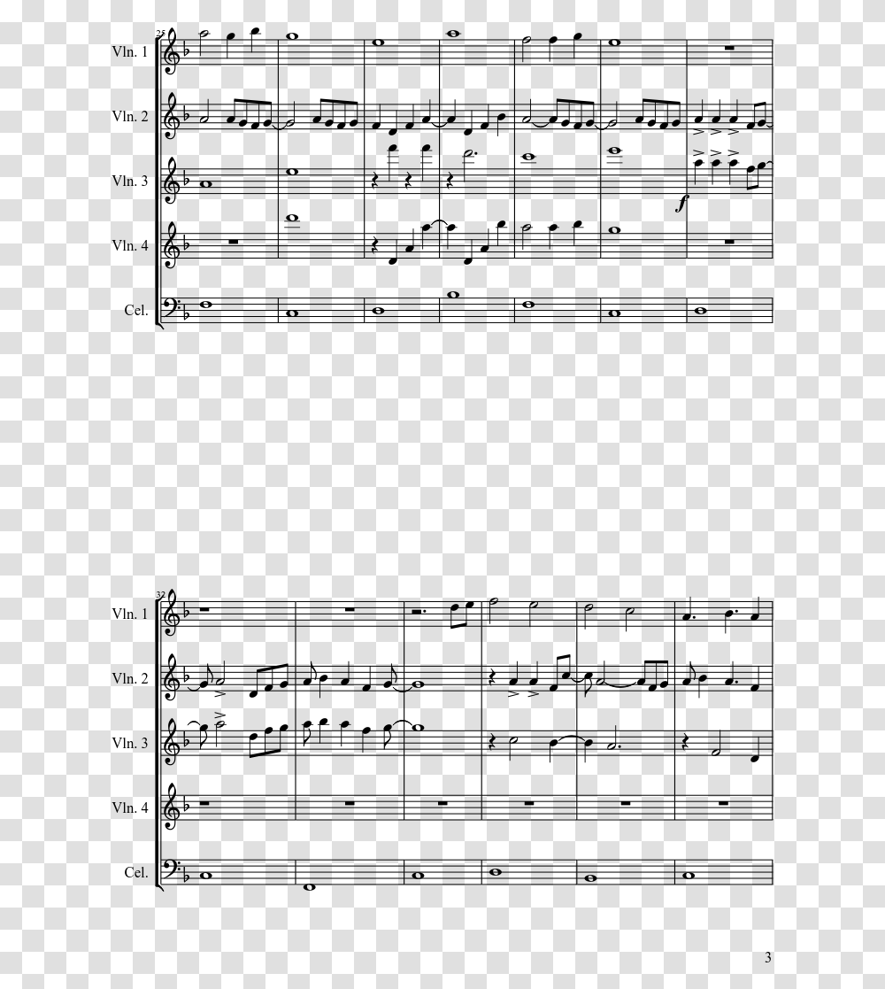 Overture Sheet Music Composed By Jinxx 3 Of 5 Pages 3d Dot Game Heroes Breakout Sheet Music, Gray, World Of Warcraft Transparent Png