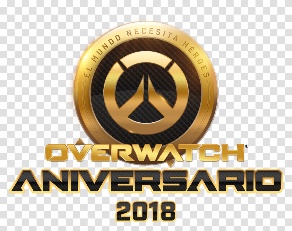Overwatch Anniversary 2018 Junkrat Download Tan, Logo, Trademark, Gold Transparent Png